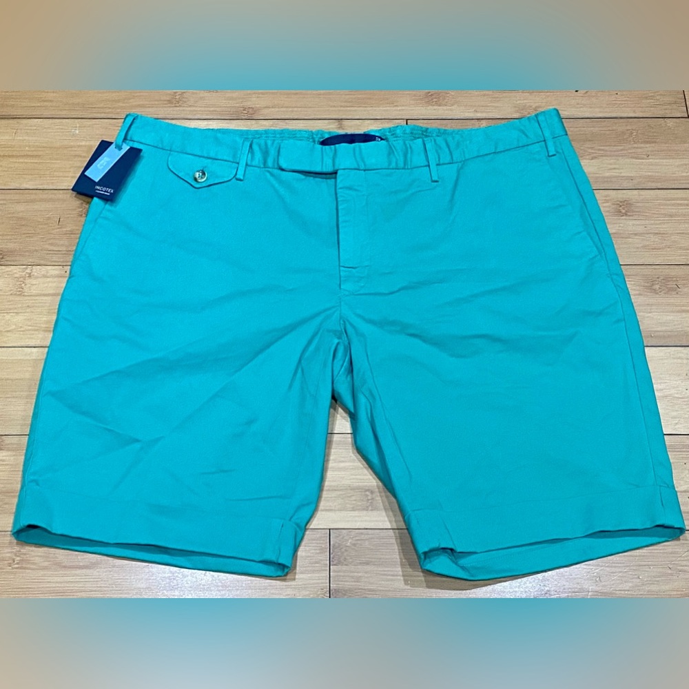 Rare Incotex Slowear Royal Batavia Stretch Cotton Khaki Green Shorts Size 40